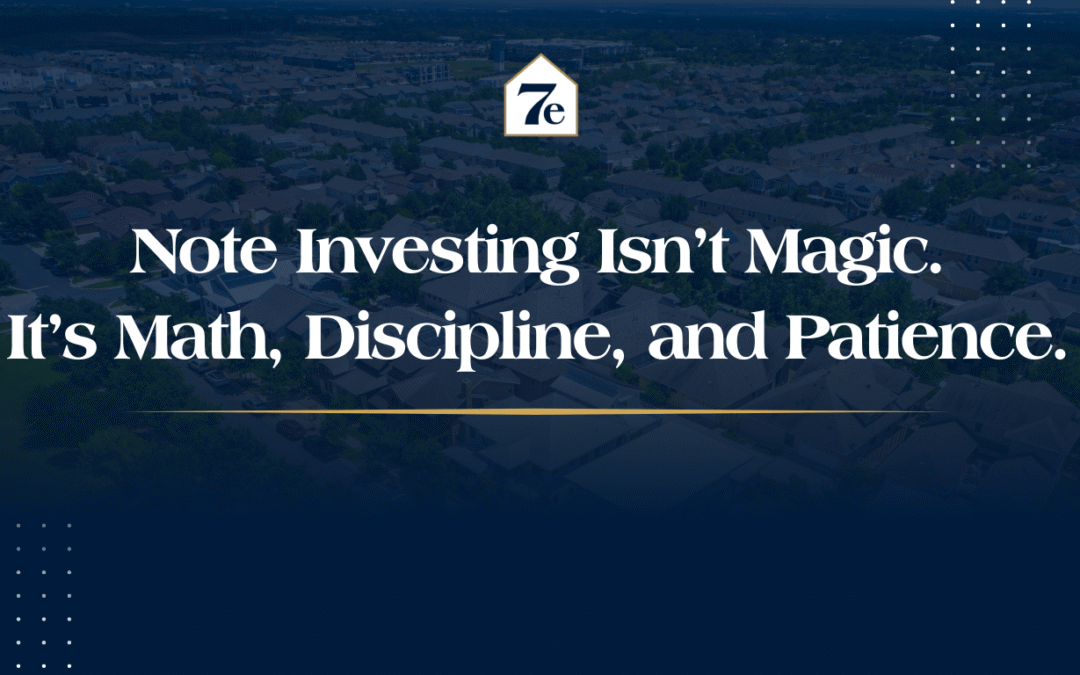 Note Investing Isn’t Magic. It’s Math, Discipline, and Patience. 